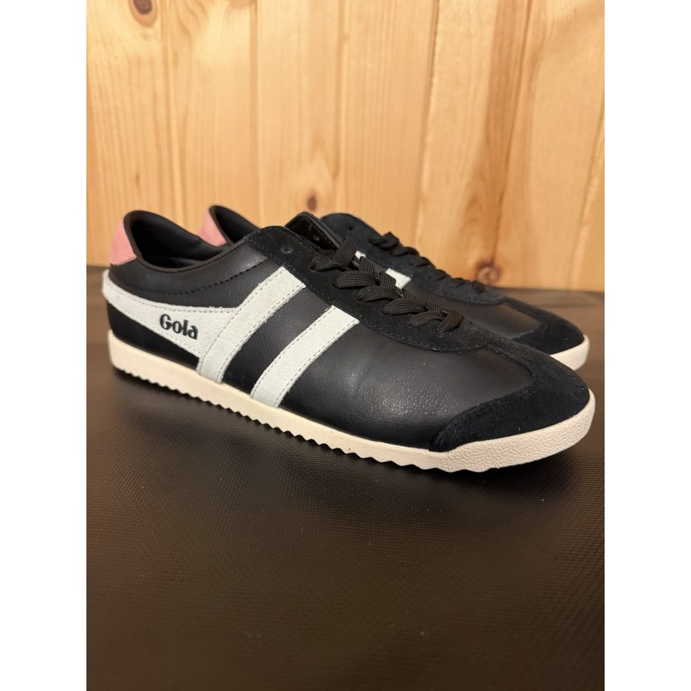 Gola Bullet Pure Womens Fashion Sneakers in Black Matcha Coral - 9.5 US